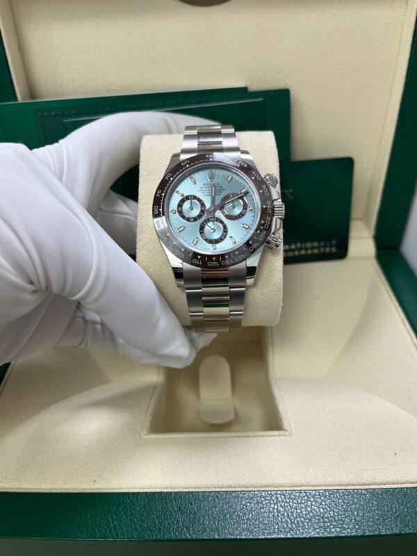 Rolex 950 Platinum Cosmograph Daytona 40 Watch - Ice Blue Index Dial (Ref # 116506) - Image 13