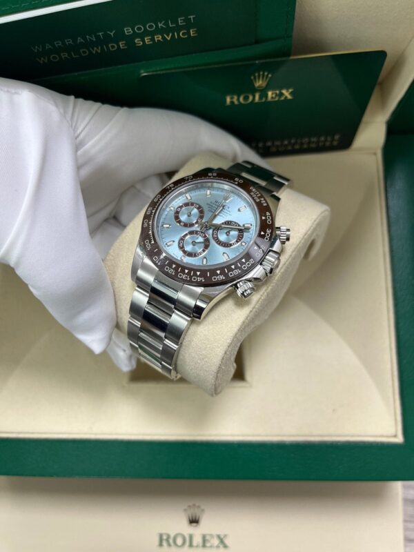 Rolex 950 Platinum Cosmograph Daytona 40 Watch - Ice Blue Index Dial (Ref # 116506) - Image 6