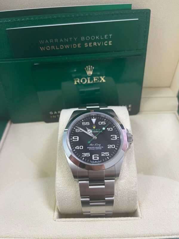 Rolex Air King Smooth Bezel Black Dial Oyster Bracelet 126900 - Image 2