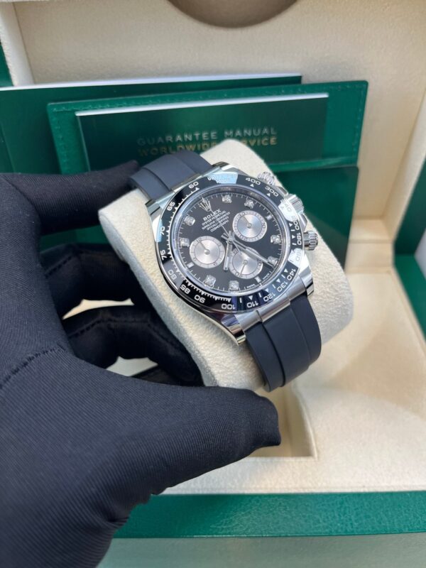 Rolex Black Cerachrom Bezel - Black And Silver Diamond Dial - Oysterflex Strap 126519LN - Image 10