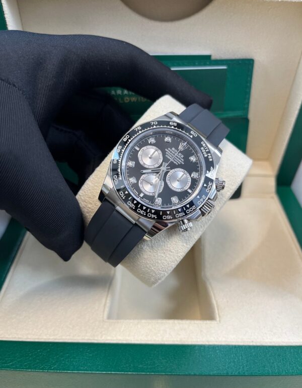 Rolex Black Cerachrom Bezel - Black And Silver Diamond Dial - Oysterflex Strap 126519LN - Image 2