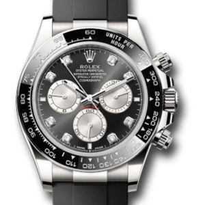 Rolex Black Cerachrom Bezel - Black And Silver Diamond Dial - Oysterflex Strap 126519LN