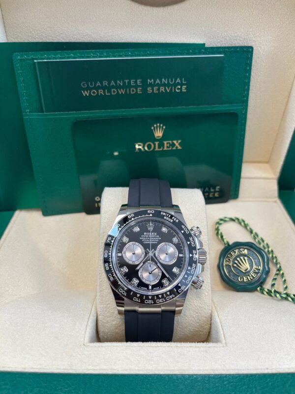 Rolex Black Cerachrom Bezel - Black And Silver Diamond Dial - Oysterflex Strap 126519LN - Image 5