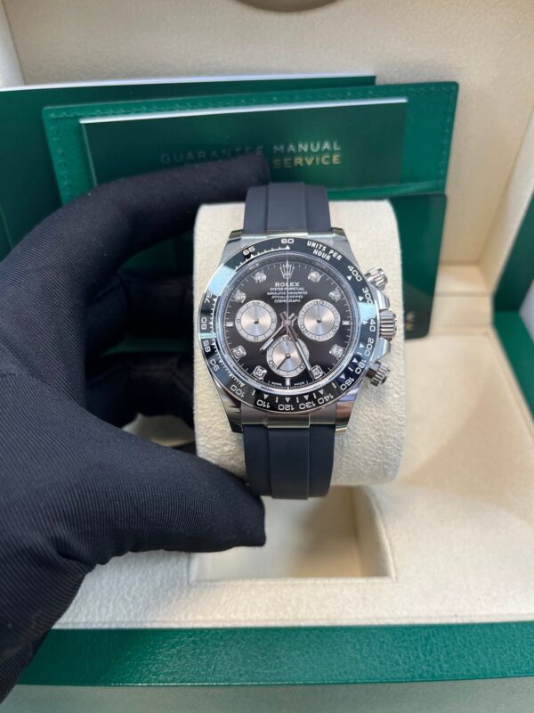 Rolex Black Cerachrom Bezel - Black And Silver Diamond Dial - Oysterflex Strap 126519LN - Image 11