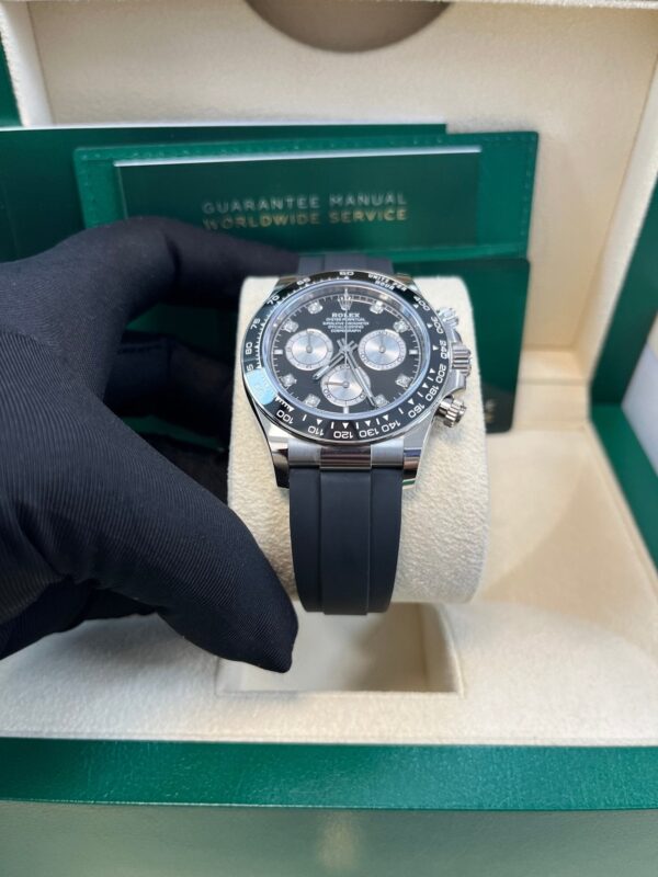 Rolex Black Cerachrom Bezel - Black And Silver Diamond Dial - Oysterflex Strap 126519LN - Image 3