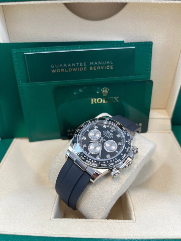 Rolex Black Cerachrom Bezel - Black And Silver Diamond Dial - Oysterflex Strap 126519LN - Image 9