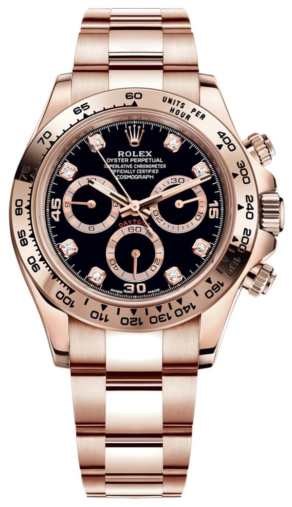 Rolex Cosmograph Daytona 40mm Everose Gold Diamond Markers (Ref#116505)