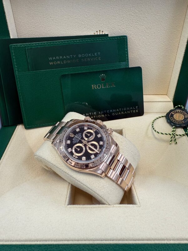 Rolex Cosmograph Daytona 40mm Everose Gold Diamond Markers (Ref#116505) - Image 17