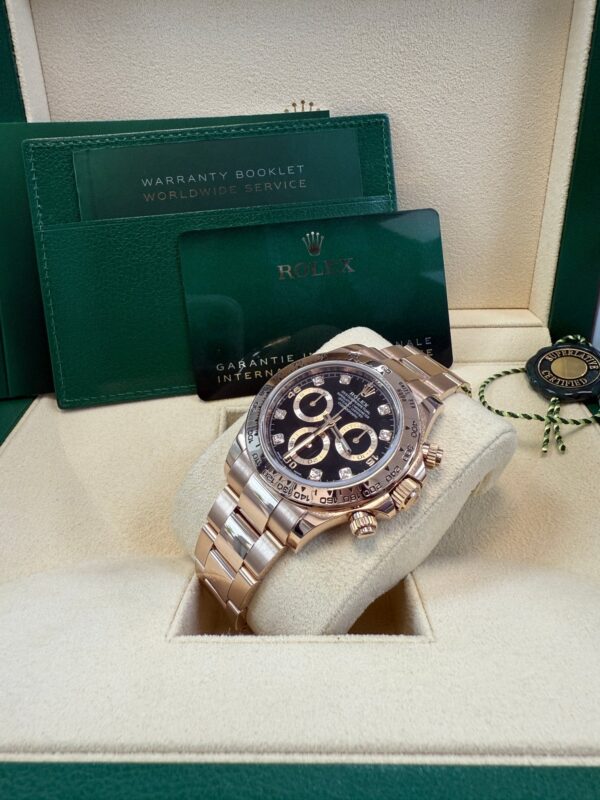 Rolex Cosmograph Daytona 40mm Everose Gold Diamond Markers (Ref#116505) - Image 20