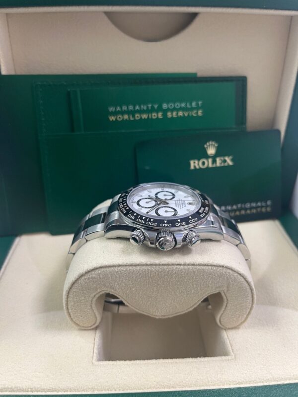 Rolex Cosmograph Daytona Black Cerachrom Bezel - White Index Dial Oyster Bracelet 126500ln - Image 4