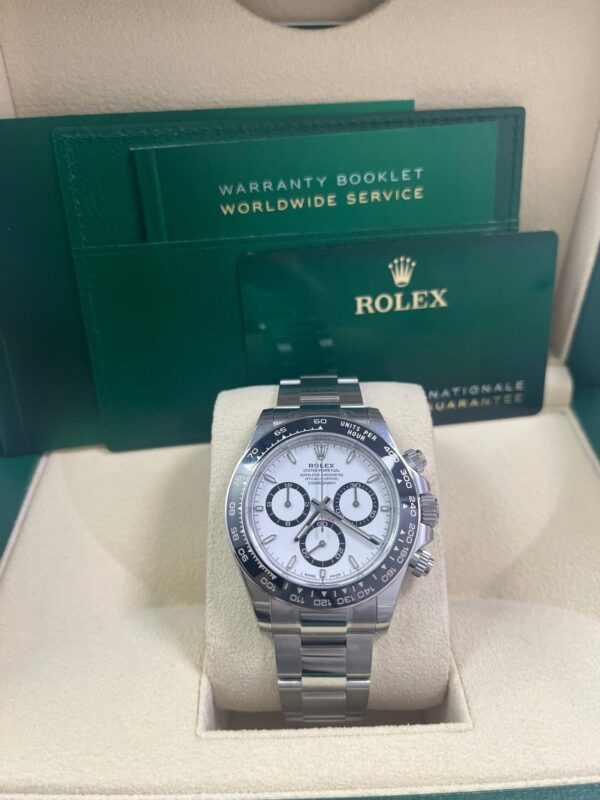 Rolex Cosmograph Daytona Black Cerachrom Bezel - White Index Dial Oyster Bracelet 126500ln - Image 2