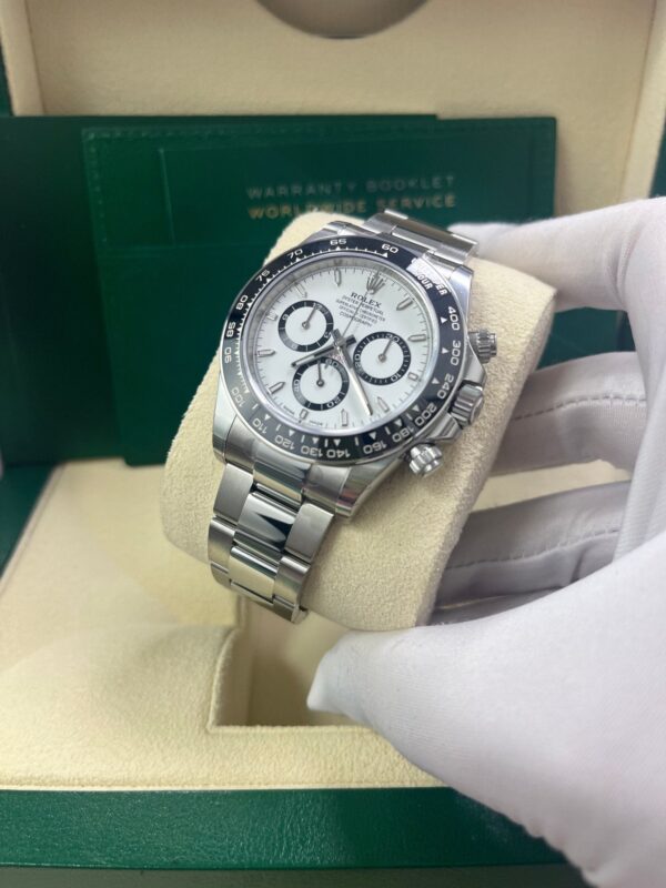Rolex Cosmograph Daytona Black Cerachrom Bezel - White Index Dial Oyster Bracelet 126500ln - Image 8
