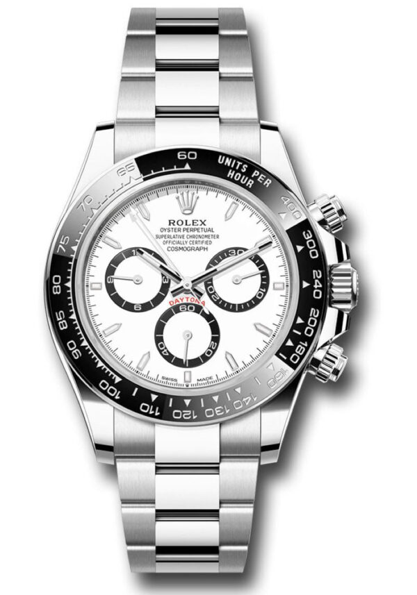 Rolex Cosmograph Daytona Black Cerachrom Bezel - White Index Dial Oyster Bracelet 126500ln