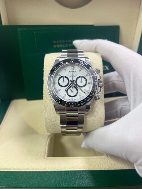 Rolex Cosmograph Daytona Black Cerachrom Bezel - White Index Dial Oyster Bracelet 126500ln - Image 3