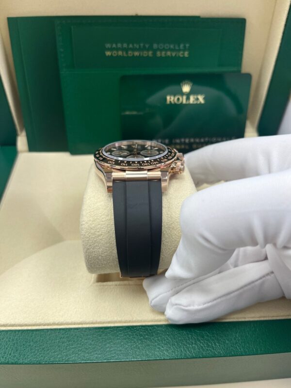 Rolex Cosmograph Daytona Black Sundust Index Dial Oysterflex Strap 126515LN - Image 7