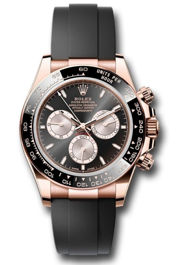 Rolex Cosmograph Daytona Black Sundust Index Dial Oysterflex Strap 126515LN