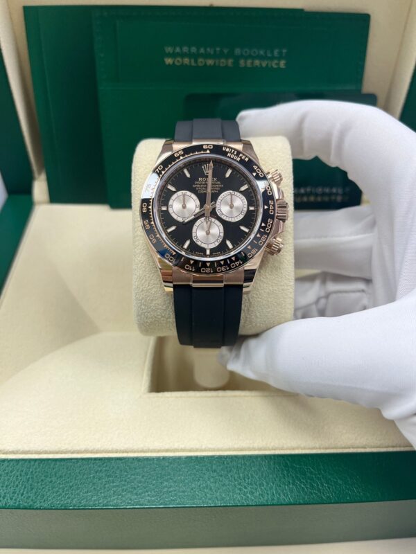 Rolex Cosmograph Daytona Black Sundust Index Dial Oysterflex Strap 126515LN - Image 4