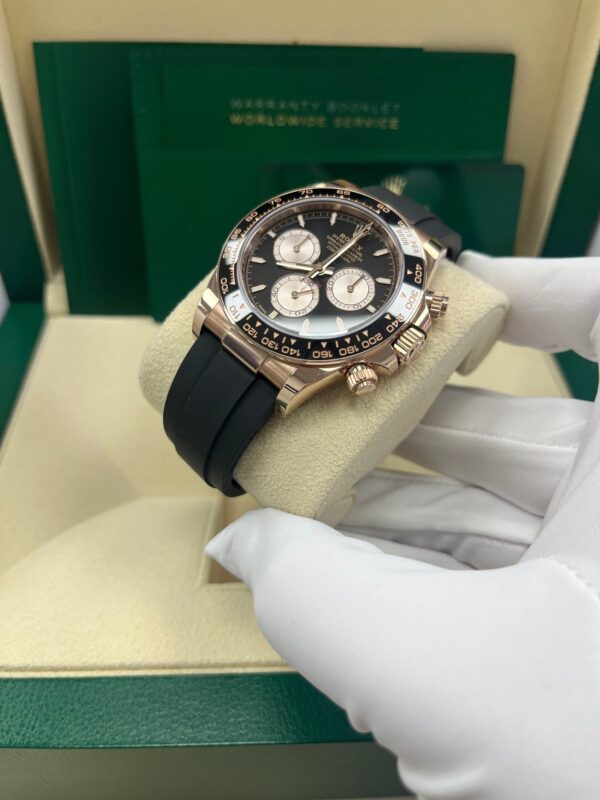 Rolex Cosmograph Daytona Black Sundust Index Dial Oysterflex Strap 126515LN - Image 9