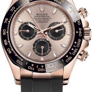 Rolex Cosmograph Daytona Rose Gold Dial Black Subdials Oysterflex (Reference # 116515ln)