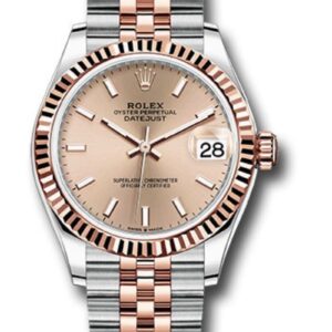 Rolex Datejust 31 Steel and Rose Gold Jubilee Bracelet / Index Pink Dial 278271