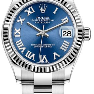Rolex Datejust 31 White Gold and Steel Watch - Fluted Bezel - Oyster Bracelet (Ref# 278274-0033)