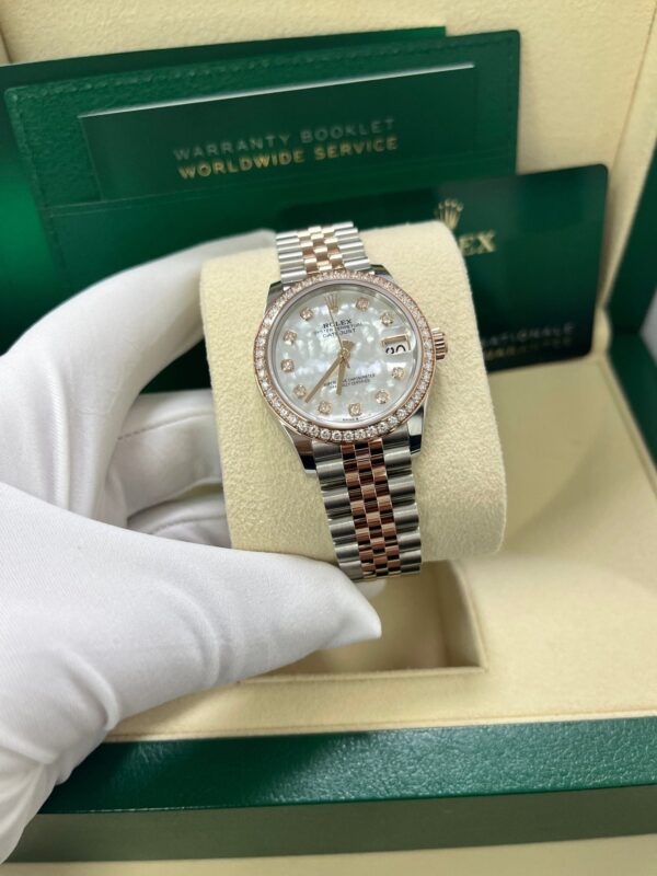 Rolex Datejust 31mm Mother Of Pearl Dial Rose Gold / Steel Reference #278381RBR - Image 8