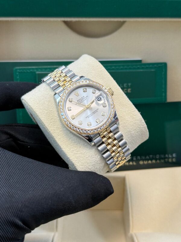 Rolex Datejust 31mm Stainless Steel and Yellow Gold Silver Diamond Dial Jubilee 278383RBR - Image 4