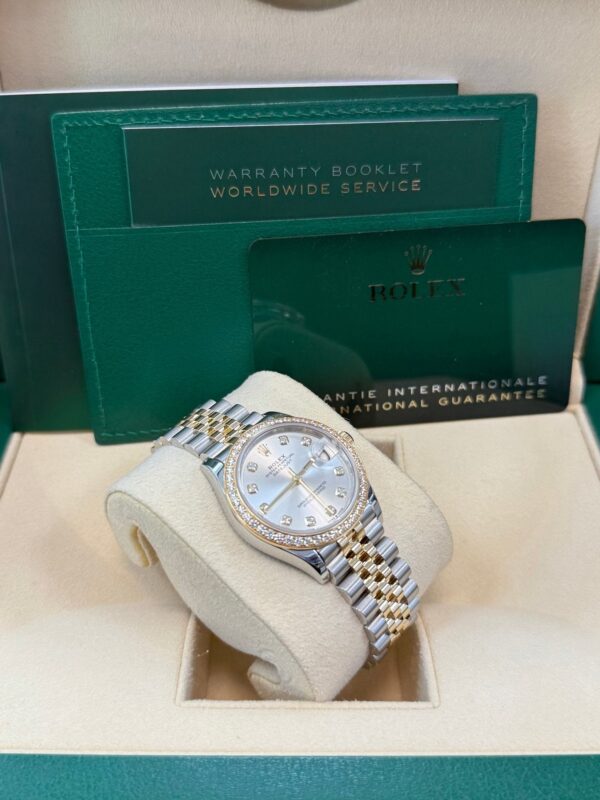 Rolex Datejust 31mm Stainless Steel and Yellow Gold Silver Diamond Dial Jubilee 278383RBR - Image 15