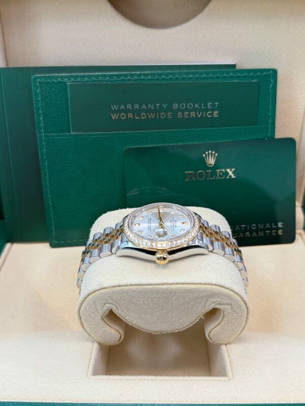 Rolex Datejust 31mm Stainless Steel and Yellow Gold Silver Diamond Dial Jubilee 278383RBR - Image 13