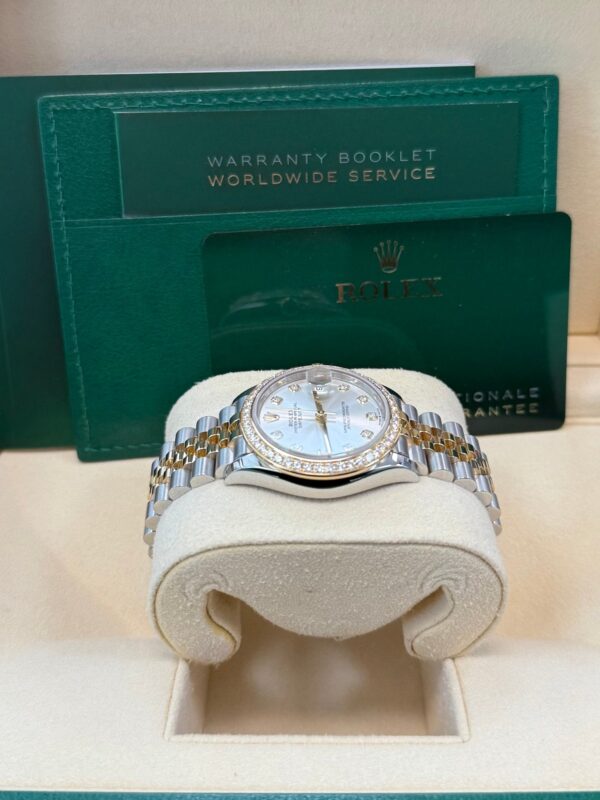 Rolex Datejust 31mm Stainless Steel and Yellow Gold Silver Diamond Dial Jubilee 278383RBR - Image 12