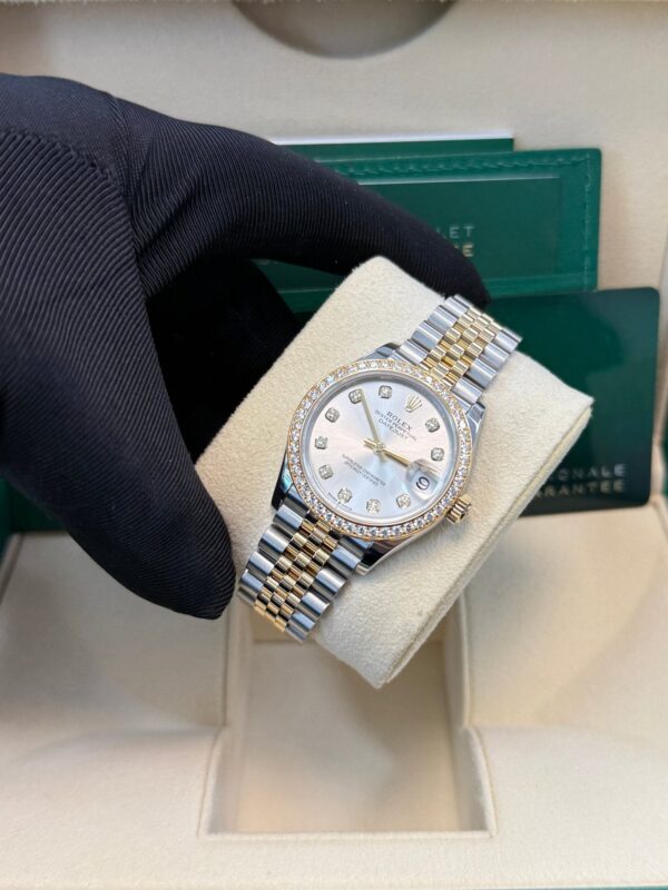 Rolex Datejust 31mm Stainless Steel and Yellow Gold Silver Diamond Dial Jubilee 278383RBR - Image 9