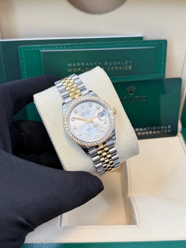Rolex Datejust 31mm Stainless Steel and Yellow Gold Silver Diamond Dial Jubilee 278383RBR - Image 10