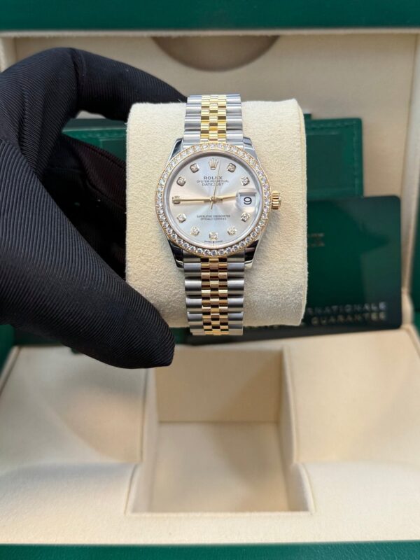 Rolex Datejust 31mm Stainless Steel and Yellow Gold Silver Diamond Dial Jubilee 278383RBR - Image 5