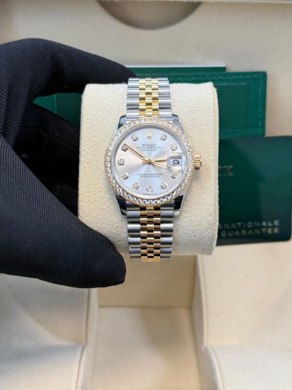 Rolex Datejust 31mm Stainless Steel and Yellow Gold Silver Diamond Dial Jubilee 278383RBR - Image 8