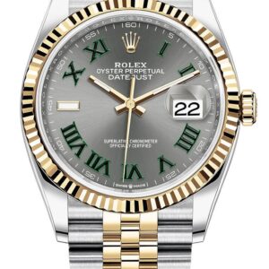 Rolex Datejust 36 36mm Wimbledon Dial Jubilee Bracelet Yellow Gold and Steel 126233