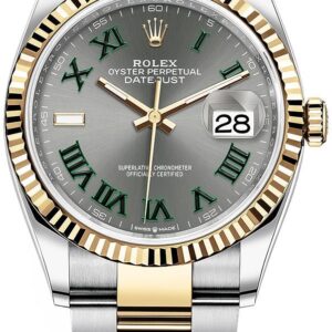 Rolex Datejust 36mm Wimbledon Dial Yellow Gold and Steel 126233