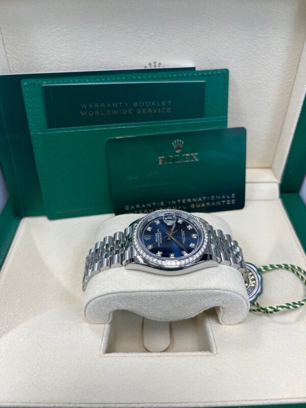 Rolex Datejust 36 Bright Blue Diamond Dial & Diamond Bezel Jubilee Bracelet 126284RBR - Image 8
