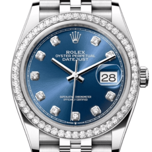 Rolex Datejust 36 Bright Blue Diamond Dial & Diamond Bezel Jubilee Bracelet 126284RBR