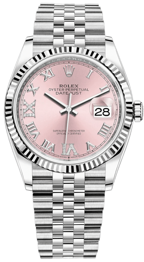 Rolex Datejust 36 Jubilee Pink Roman Dial Ladies (Reference 126234)