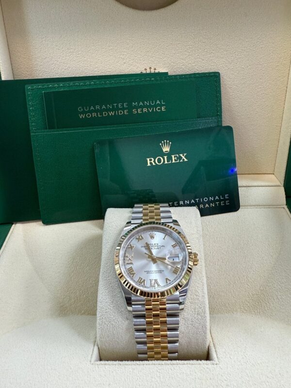 Rolex Datejust 36 Silver Roman Dial Fluted Jubilee Bracelet 126233 - Image 5