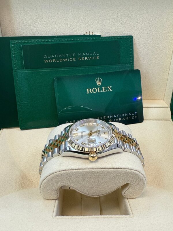 Rolex Datejust 36 Silver Roman Dial Fluted Jubilee Bracelet 126233 - Image 8