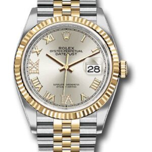 Rolex Datejust 36 Silver Roman Dial Fluted Jubilee Bracelet 126233
