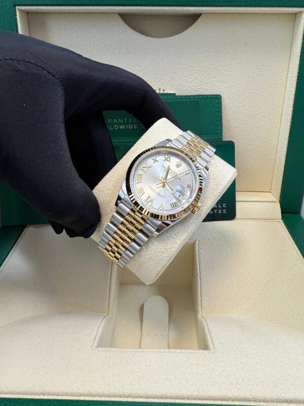 Rolex Datejust 36 Silver Roman Dial Fluted Jubilee Bracelet 126233 - Image 2