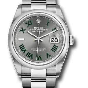 Rolex Datejust 36 Slate Roman Dial Domed Bezel Oyster Bracelet (Ref# 126200)