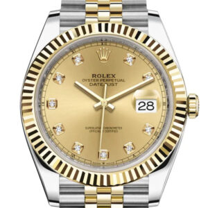 Rolex Datejust 41 Champagne Diamond Dial Steel & Yellow Gold 126333