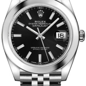 Rolex Datejust 41/ Stainless Steel/ Black Index Dial/ Smooth Bezel/ Jubilee Bracelet (Ref# 126300)