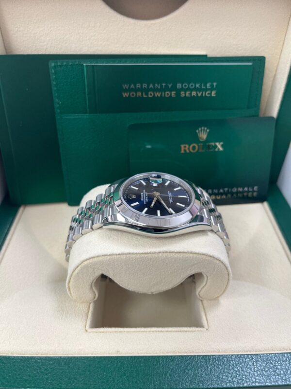 Rolex Datejust 41/ Stainless Steel/ Blue Index Dial/ Smooth Bezel/ Jubilee Bracelet (Ref# 126300) - Image 4
