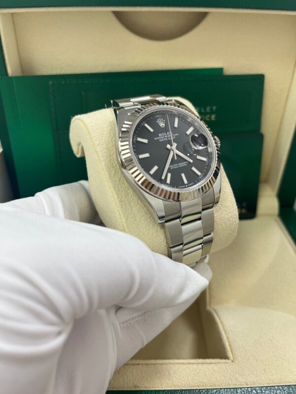 Rolex Datejust 41 Stainless Steel & White Gold - Black Index Dial - Fluted Bezel (Ref# 126334) - Image 10