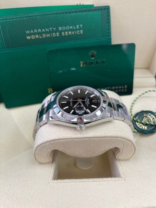 Rolex Datejust 41 Stainless Steel & White Gold - Black Index Dial - Smooth Bezel (Ref# 126300) - Image 8