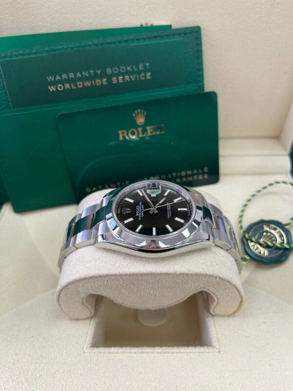 Rolex Datejust 41 Stainless Steel & White Gold - Black Index Dial - Smooth Bezel (Ref# 126300) - Image 7